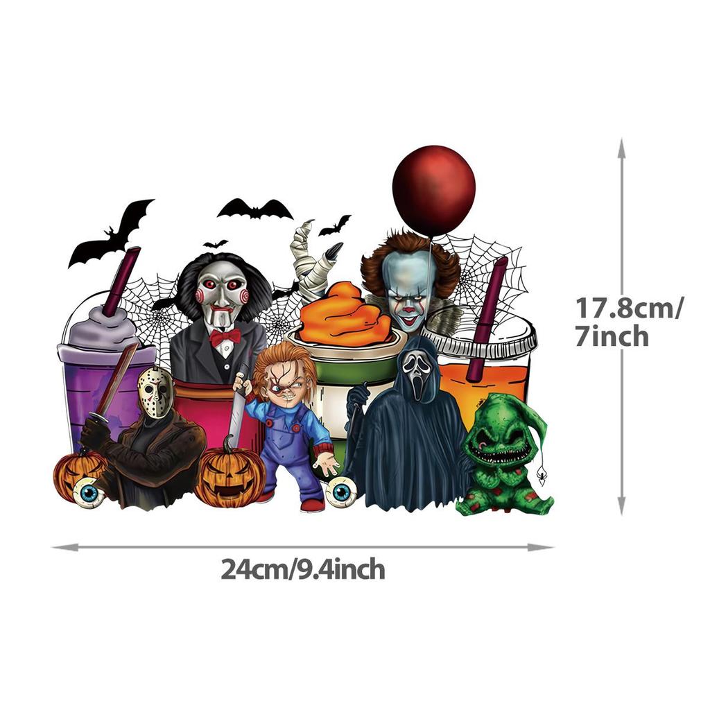 Calaveras De Calabaza De Halloween, Transferencia De Calor Para Sudaderas Con Capucha, Camisetas, Pegatinas Para Ropa, Pegatinas Térmicas Diy