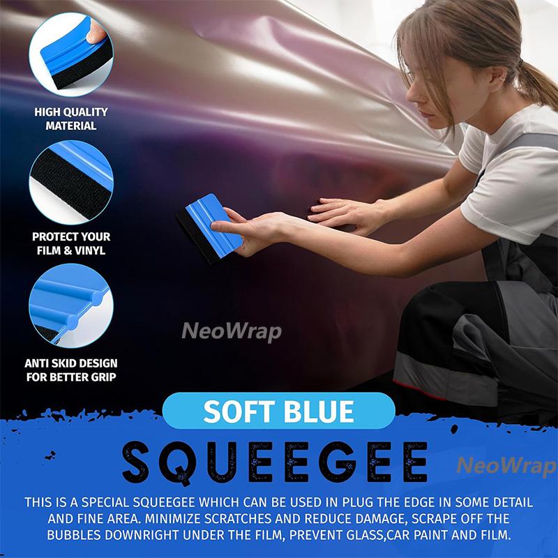 20Pcs Car Adhesive Vinyl Squeegee Tool Felt Edge Scraper 4 Inch Wrap Spatula Bubble Removal Window Tint Wrapping Tool