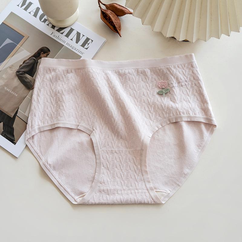 Big Size Female Summer Pure Cotton A Class Baby Cotton Middle Waist No Scar 10A Antibacterial Briefs