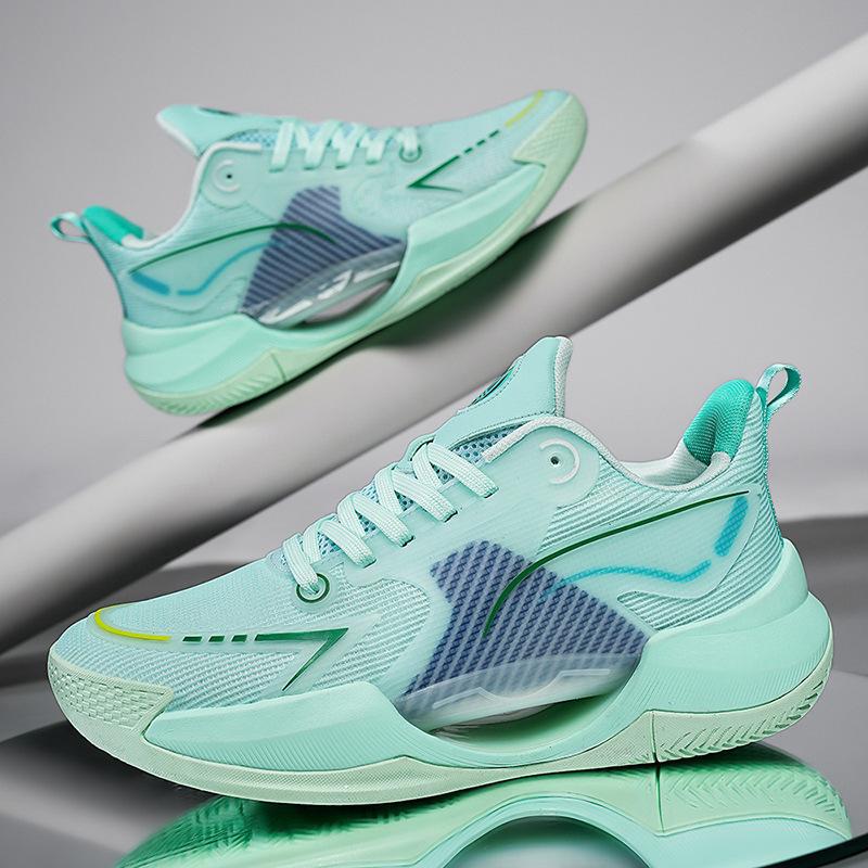 Basketball shoes men's and women's non-slip, wear-resistant and shock-absorbing actual combat, lightweight soft sole, mesh breathable, student lumin