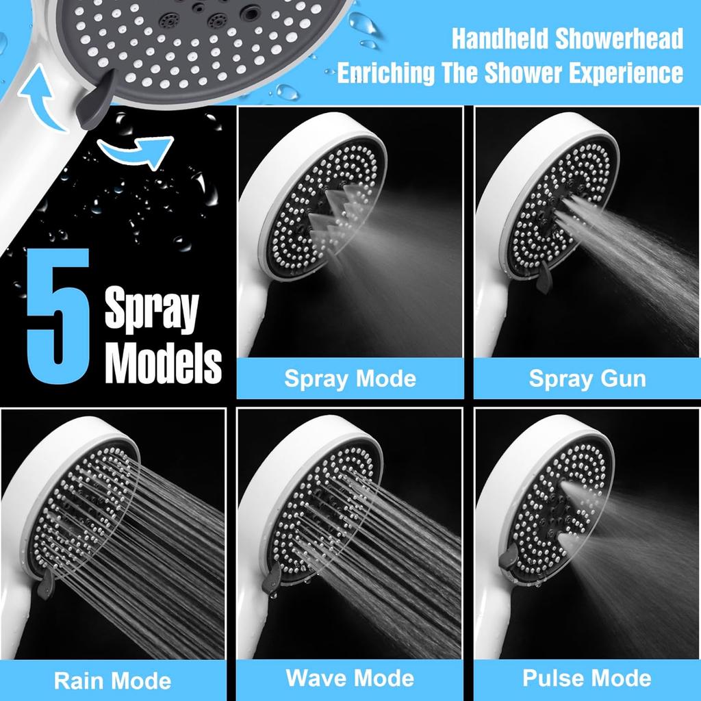 Booster Shower Head Multifunctional Adjustable Filter Dechlorination Household Bathroom Large Water Volume Shower Accessories