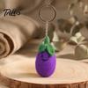 Pepper Keyring Pendant Felt Cartoon Vegetable Fruit Keychain, Garlic Pearl Mangosteen Corn Eggplant Bag Accessory Pendant, Handmade Keychain Backpack