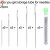 25Pcs/box Large Eye Stitching Needles Sewing Needles Handmade Leather Needle Steel Yarn Knitting Needles Sewing Tool Set