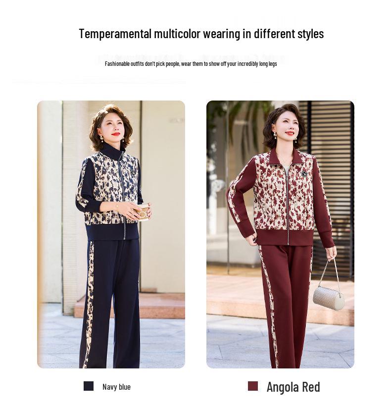 2025 Herbst Tie-Dye Jacke Trainingsanzug für Frauen mittleren Alters - Lässiges Set