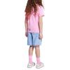 T-Shirt Adidas Originals X MINECRAFT Casual Sportswear TEE And SHORT SET Blessing Pink/Clear Blue Children
