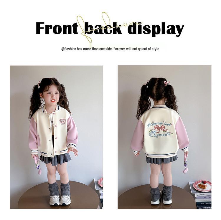 2025 Mädchen Trendige Herbstjacke - Lässige Frühling & Herbst Baseball-Stil Oberbekleidung