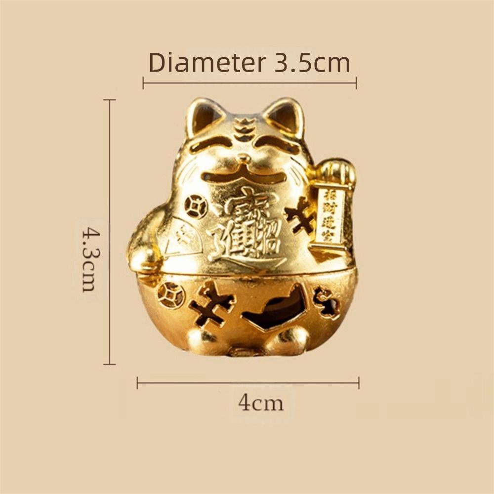 Mini Cat Lucky Cat Incense Burner Hollowed Out Patterns Alloy Sandalwood  Office Decoration