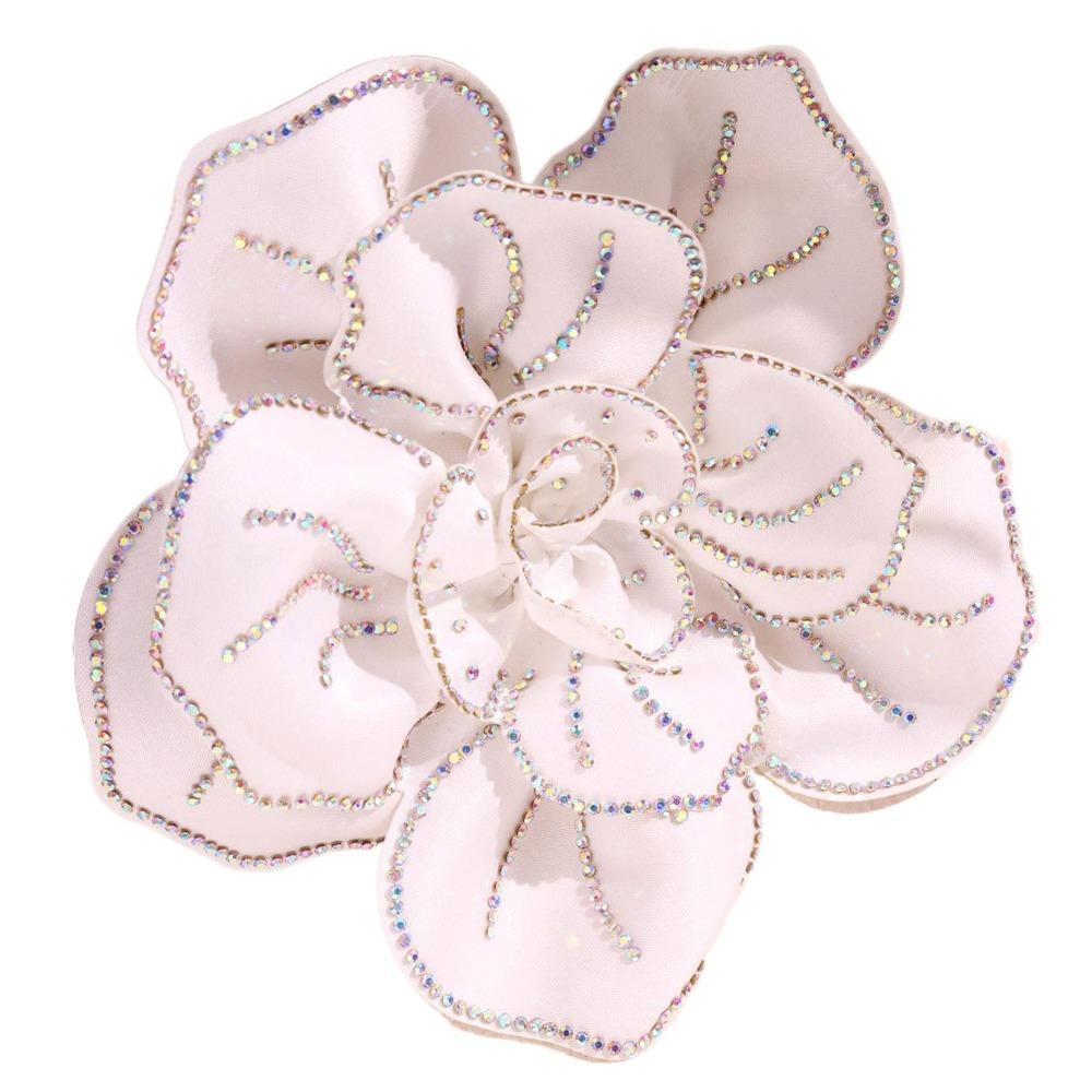 Badge Large Flower Camellia Brooch Korean Style Rhinestones Brooch Suit Collar Pin  Decoration