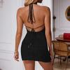 Women's Beach Dress Hollow-out Knit Bikini Cover-up Sun Dress