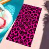 Pattern P-Pink Leopard Lip Print Towel Microfiber beach towel, quick-dry, sand-free, ultra-fine fiber, super soft.