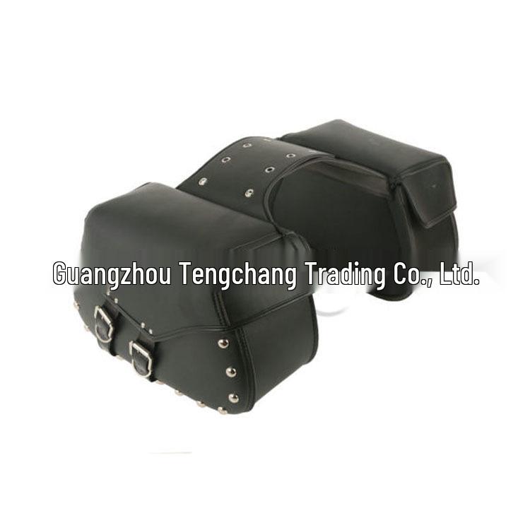Universelle Motorrad-Seitentaschen aus echtem Leder für Harley