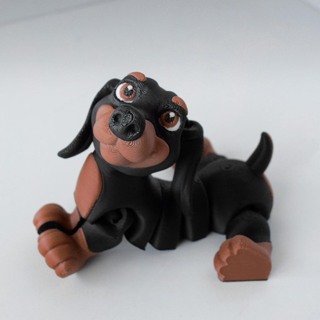 Cute Pet Dachshund 3D Printed Toys Joints Movable Simulation Animal Puppy Model Home Office Decor Ornaments Decompression Toys