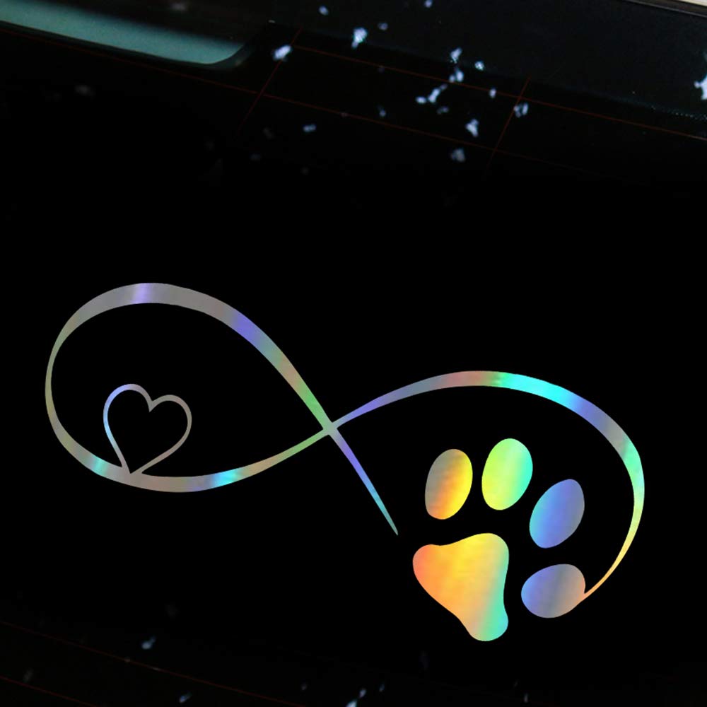 Honelife Cute Car Sticker Funnny Cat Paw Print Dog Paw Print Creative Footprint Sticker Window Decoration