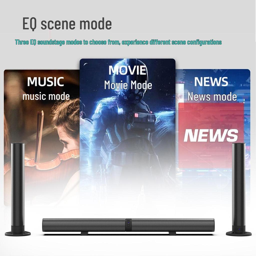 Bluetooth Detachable Home Theater Soundbar with Fiber Optic Connectivity for TV and E-commerce