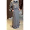 Womens 2026 Casual 2-Piece Set Loose Long Sleeve Shirt Maxi Skirt Solid Color Elegant