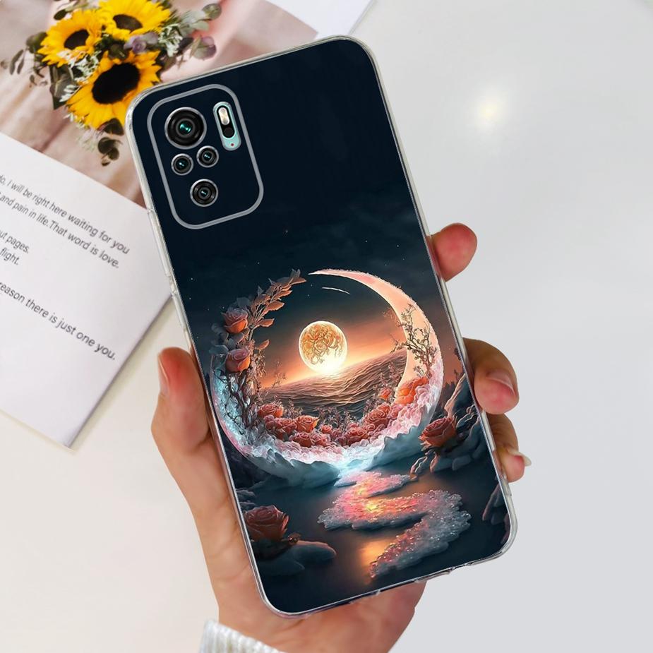 For Xiaomi Redmi Note 10 Case Note 10S Cute Cartoon Painted Cover Soft Silicone Case For Redmi Note 10 Pro Max Note10 10S Fundas