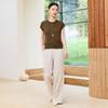 Round Neck Knitted Cardigan for Women In the Summer of 2026, Short Sleeved, Thin Style, Single Breasted, Slimming and Versatile Commuting Top