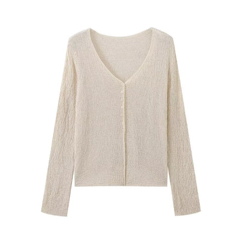 Jnleaog Autumn New Women's Clothing Fashion Style French Style Fashion All-Match Casual Style Simple Sweater Cardigan