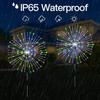 Outdoor Solar Garden Lights, 4-Pack Waterproof 120LED Firefly Pathway Lights for Courtyard, Garden, Party Decor