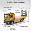 1:32 Alloy Dump Truck Toy Models Metal Diecast Flat Trailer Engineering Vehicles Sound Light Pull Back Rubber Tires Boys Gifts