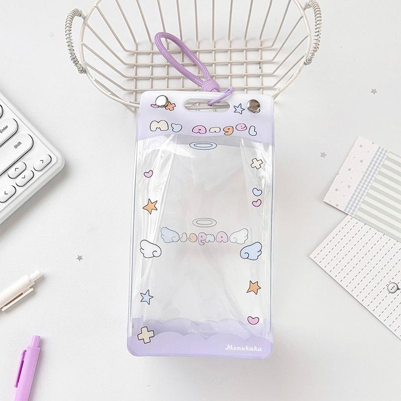 Cute Bow Bag Pendant Accessories Cute Fashion Transparent Pvc Doll Storage Bag Student Backpack Pendant Girls Gifts