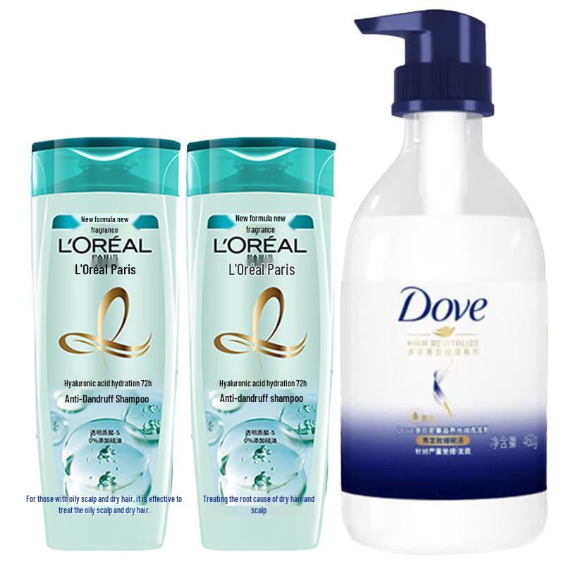 Набор: Гель для душа Dove и Шампунь L Oréal