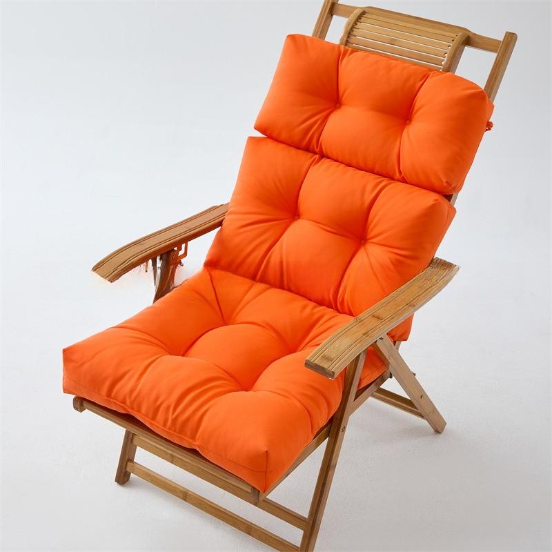Rocking Chair Seat Cushion Garden Chair Seat Mat Thickened Silk Cotton Filling Soft Strap Tying Rope Four Season Universal Lounge Chair Cushion