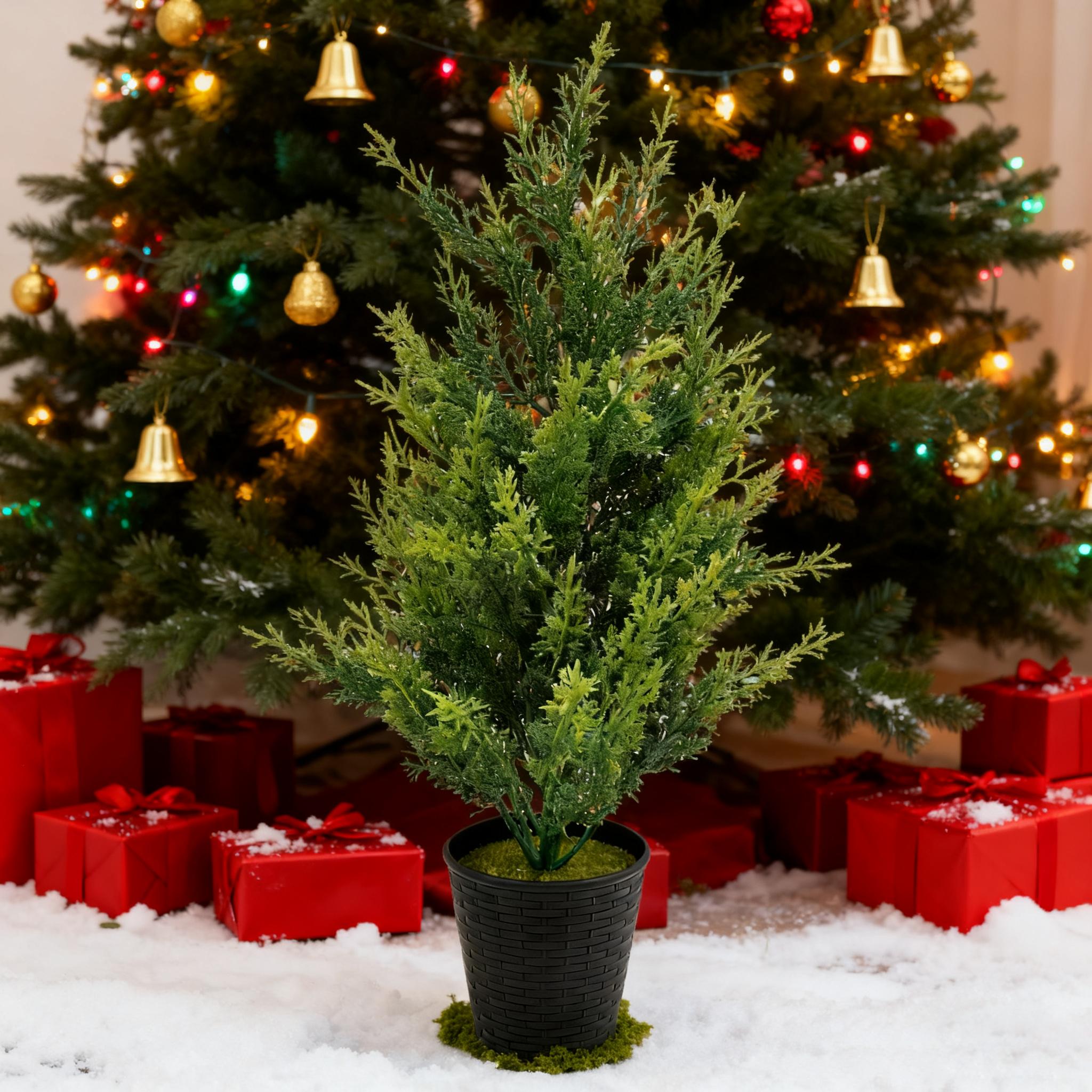 

Остроконечные елочные украшения, композиция рождественской сцены One Size