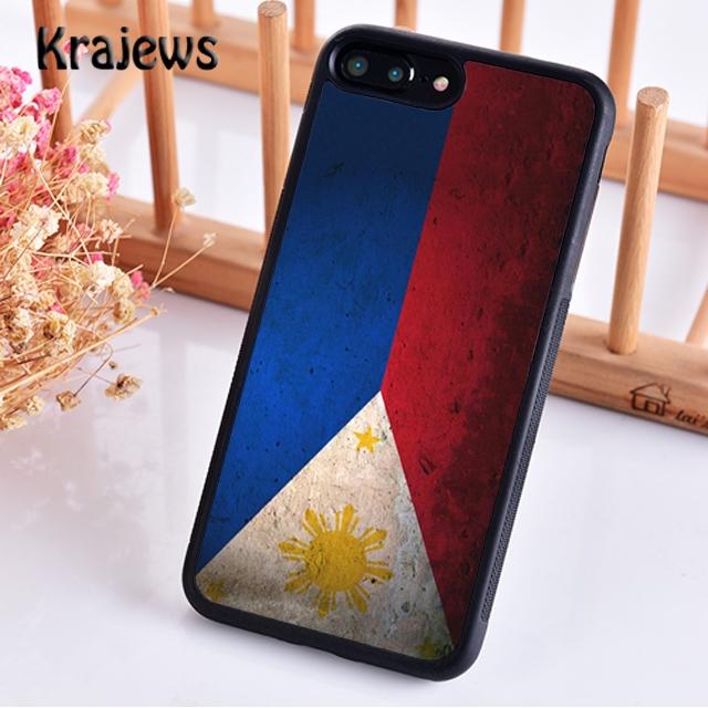 

Пластиковый черный чехол для телефона Krajews Ph Philippines Flag для iPhone 14 5 6s 7 8 plus X XR XS 11 12 13 pro max Samsung S21 S22 Samsung S22ultra