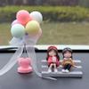 2Pcs Car Dashboard Doll Creative Couple Crystal Balloon House Ornament Decoration Auto Interior Accessories for Gift Girl Women