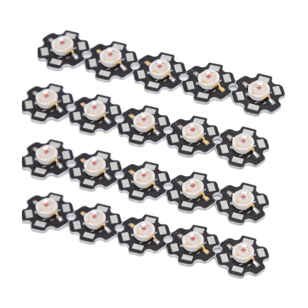 20pcs LED Chips Aluminum LED Lamp Beads Yellow Light Chips with Aluminum Substrate for DIY Lighting Fixtures