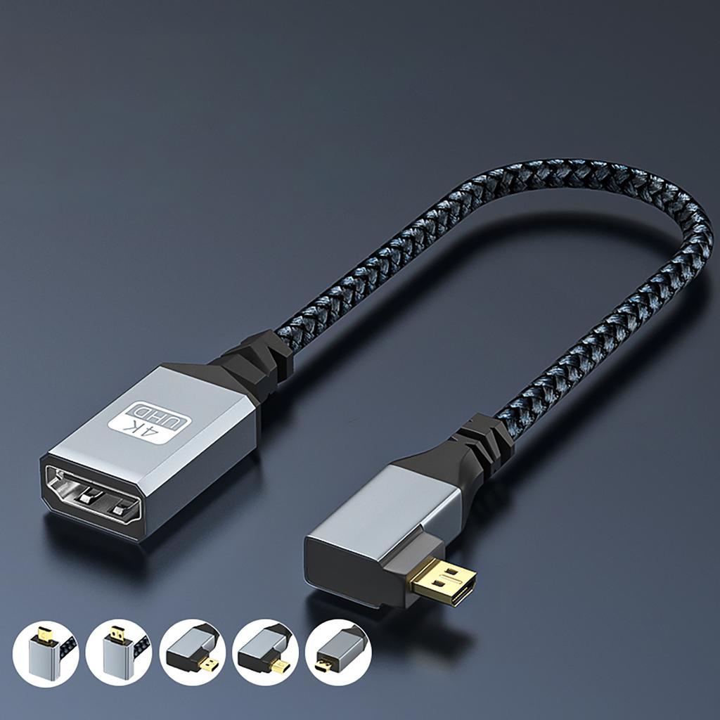 4K60hz Video Cord Micro HDMI to HDMI Cable 3840x2160P for Video Streaming Line Extension 3840x2160P