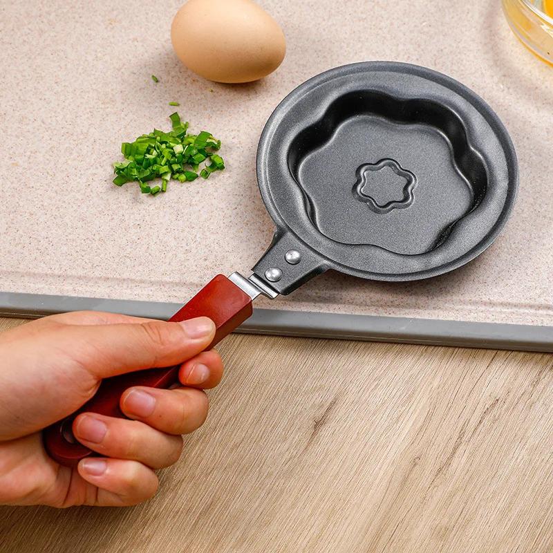 Hot Sale 1pc Mini Cute Breakfast Egg Frying Pot Non-Stick Frying Pan Pancake Maker Kitchen Tools Egg Mold Pan Flip Omelette Mold