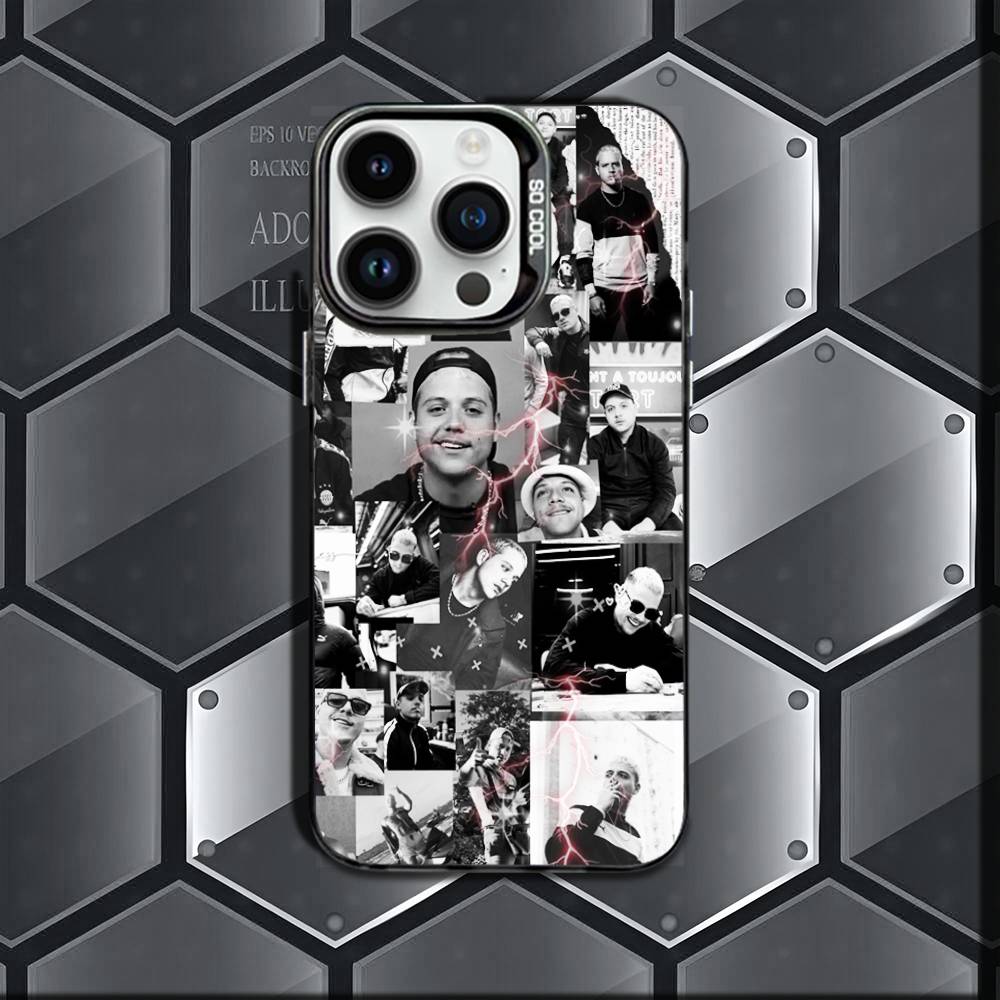 Cool Rapper Phone Case IMD Color Silver Shell For IPhone 17,16,15,14,13,12,11 Pro P-PLK C-Chambre 140 Max Plus Black TPU