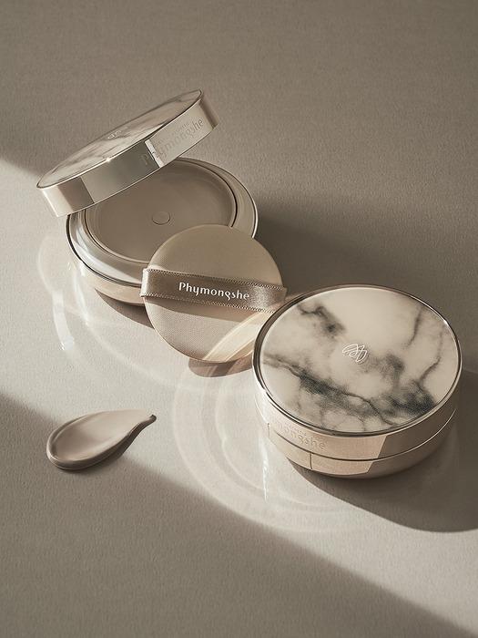 PHYMONGSHE Aqua Blemish Cover Cushion Balm 15g + Refill Set (Standard Beige Color)