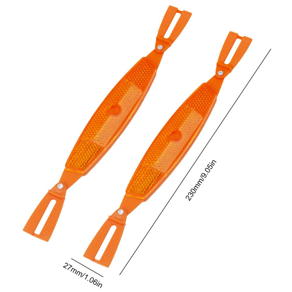 

Tire Reflective Spoke 1 Pair Bright Bikes Spoke Reflectors practical Safety Warning Bicycle Accessories Enhances Night Riding помаранчевий