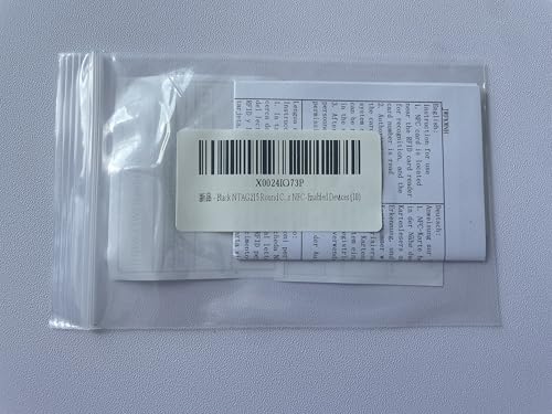Black NTAG215 Round Card, NFC 215 Tag, TagMo and Amiibo Compatible, 504 Bytes Memory, Fully Programmable for NFC-Enabled Devices (10)