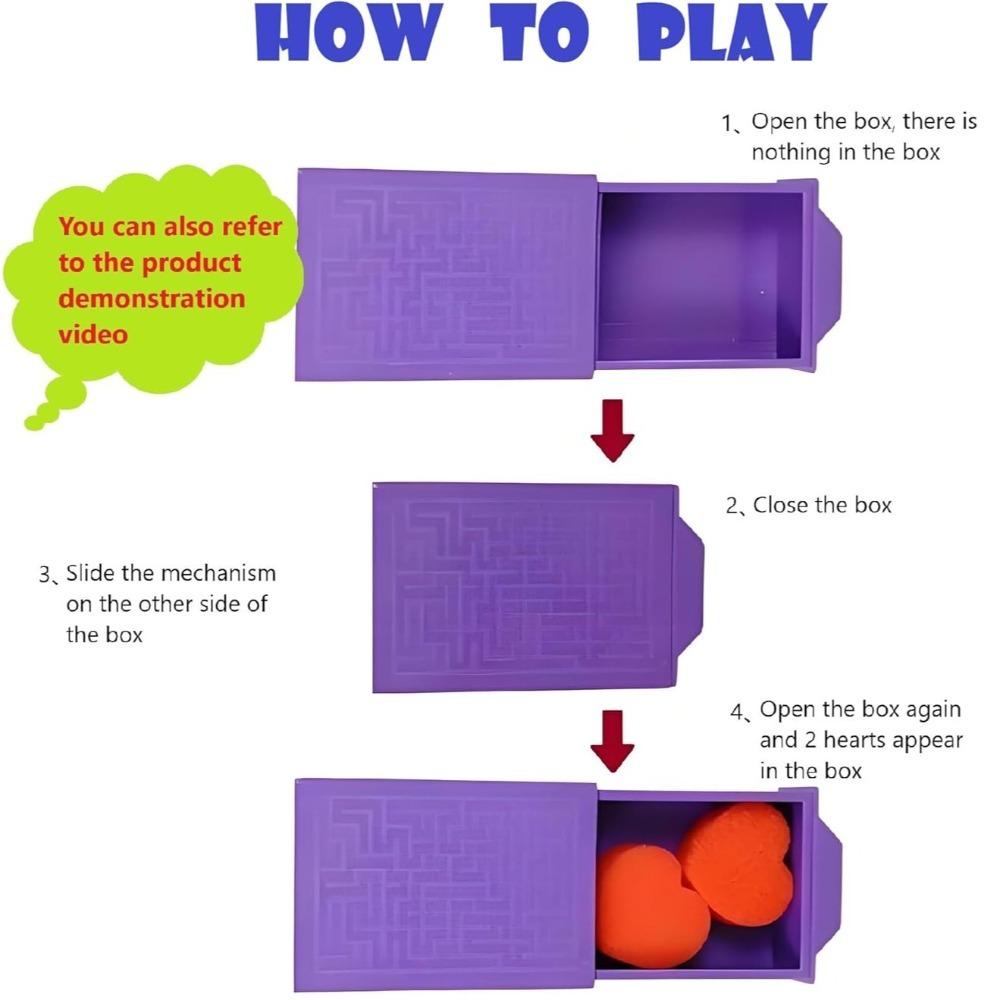Magic Purple Magic Box Trick Performance Magic Show Props Cool Magic Kits  for Kids Teens