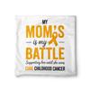 Gaslight Gatekeep Girlboss Childhood Cancer Awareness Pillow Cover Gold Ribbon Retro Groovy Wavy Design Cushion Case