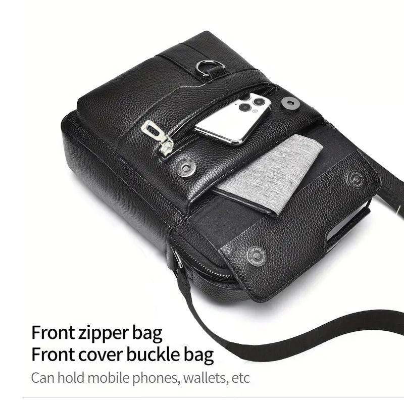 Herren-Einschulter-Crossbody-Tasche Ist Geeignet für Geschäftsreisen und Kann von Hand getragen werden Hergestellt aus PU-Material.