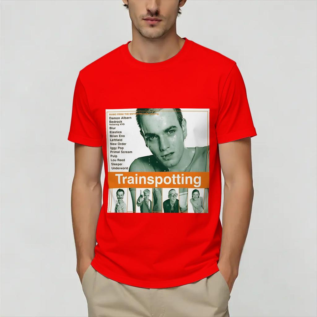 Trainspotting Movie TShirt for Unisex Vintage Cotton Tee Shirt Round Collar Short Sleeve T Shirt Gift Idea Clothing