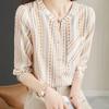 Spring New V-neck Long Sleeve Fashion Shirt Women High Street Casual Loose Printing Button Cardigan Vintage Elegant Tops