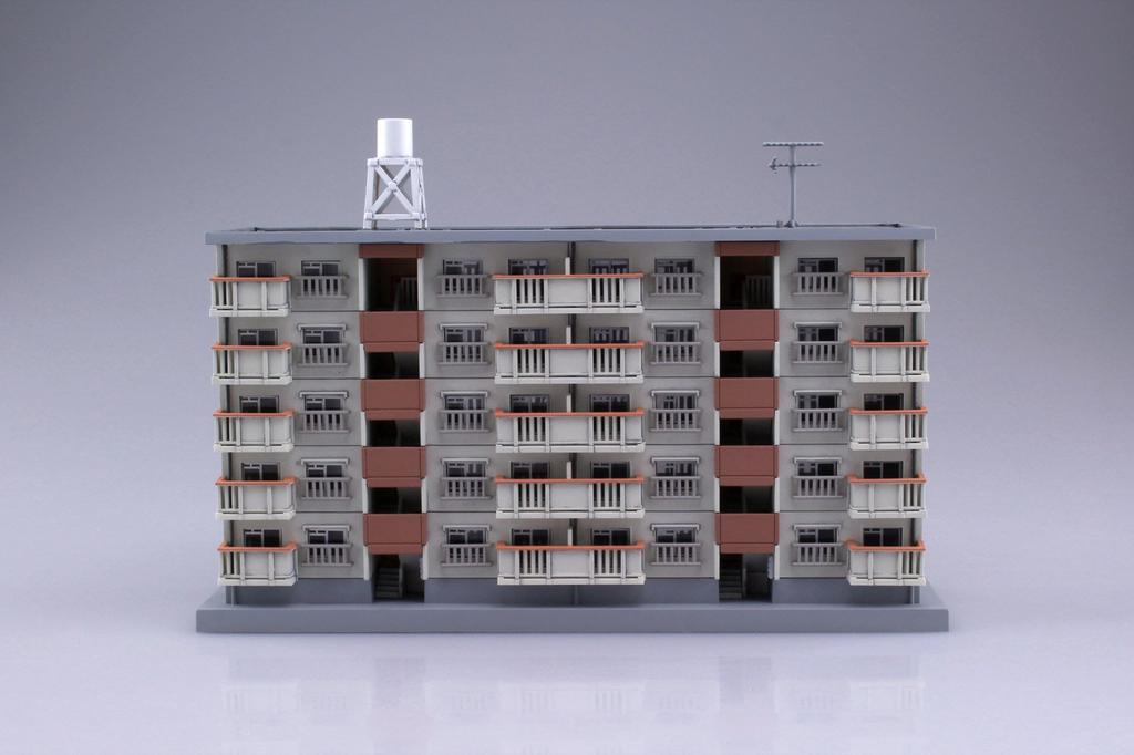 Architectural Romando 1/150 Scale Apartment Complex Set of 2 Buildings, Diorama Supplies, Assembly Kit