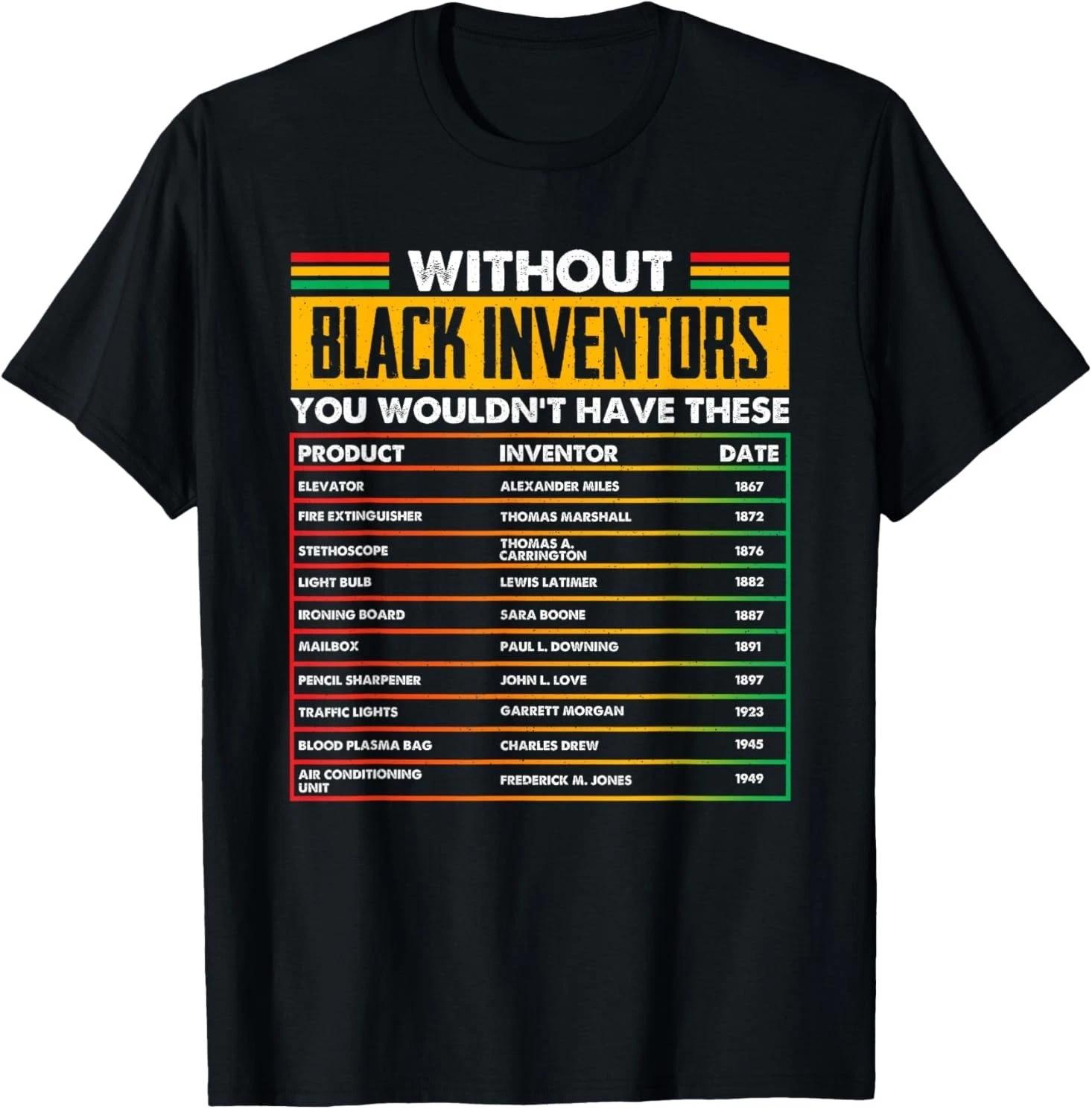 History of Forgotten Black Inventors Black History Month T shirt 4XL