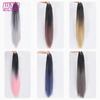 WTB Synthetic Long Straight Hair Wig Ponytail Female Natural Gradient High Ponytail Fluffy Wig to Extend Hair