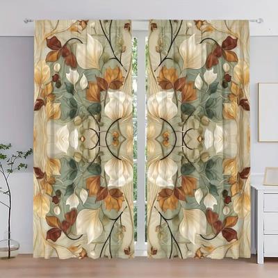 Piękne Zasłony we Wzory Kwiatowe, Dekoracyjne Draperie Okienne do Sypialni i Salonu, Dekoracja Domu, Dekoracja Pokoju