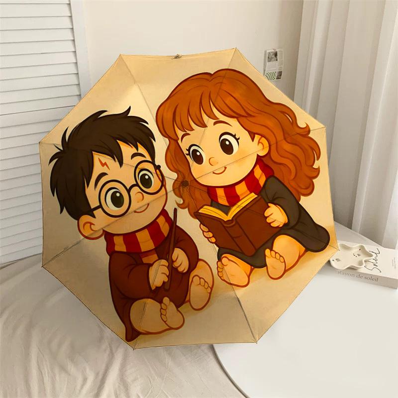 

1PC Harry Potter Hermione Granger Umbrella-8-Rib Reinforced Portable Folding Travel Suitable for All Seasons Outdoor Daily Use Is an Ideal Choice -F34