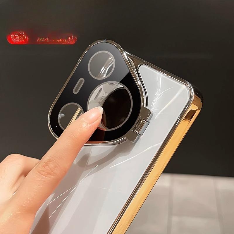 CD Patterned Laser Lens Bracket Suitable for Huawei Pura70pro Mobile Phone Case New P70 Full Inclusive Anti Fall Protection Case