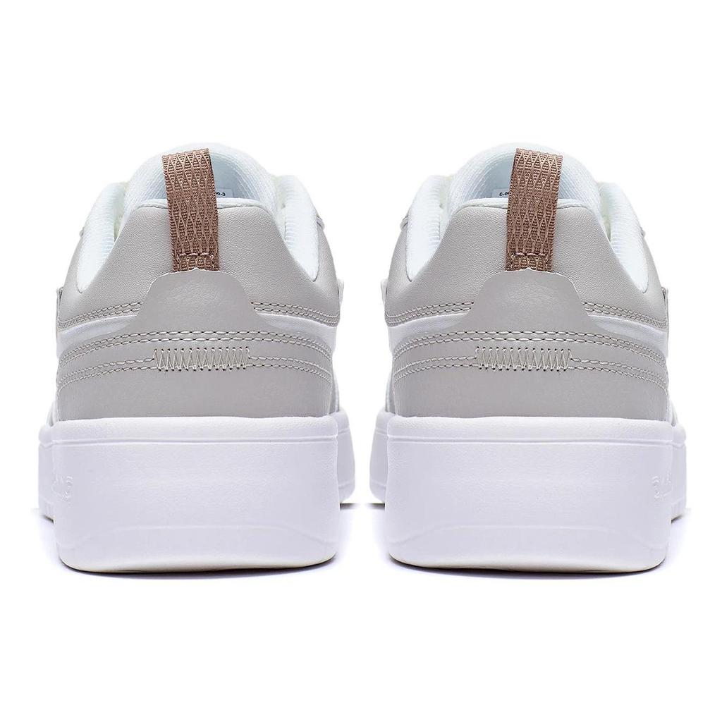 Li Ning Sycee Slip Resistant Cushioning Abrasion Resistant Low top Skateboard Shoes Women's White Gray AGCV196-1