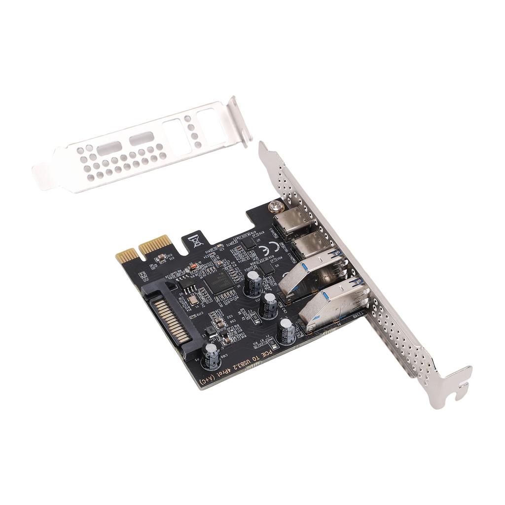 PCIe USB 3.2 Gen 1 Card 5Gbps Bandwidth 2 Type C and 2 Type A Ports PCI Express To USB Expansion Card for Desktop PC